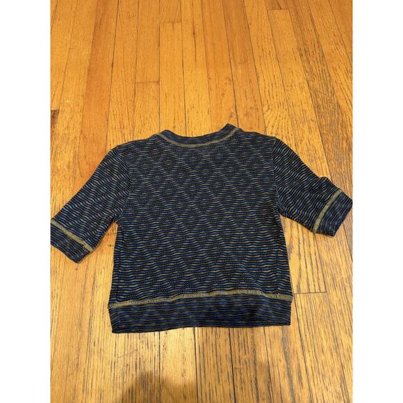 Free People Knit XS Multicolor Crop Top Short Sleeve Crewneck Cotton Blend - Picture 6 of 6